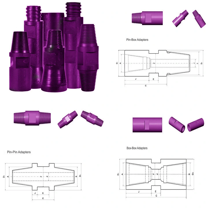 Crossover Coupling API Thread Drill Pipe Pin and Box Adapter Sub