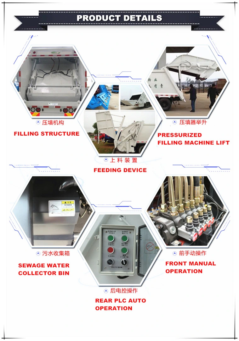 10cubic Meters Upper Part for Compactor Garbage Truck