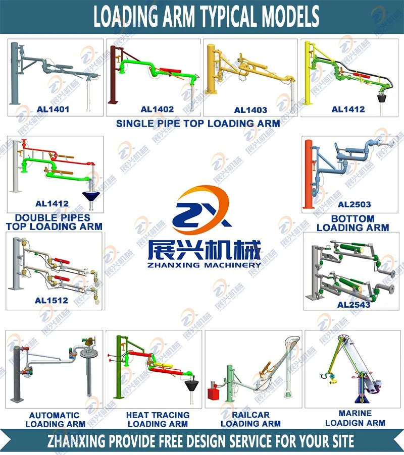 High Temperature Steam Heat Tracing Top Loading Arm for Bitumen