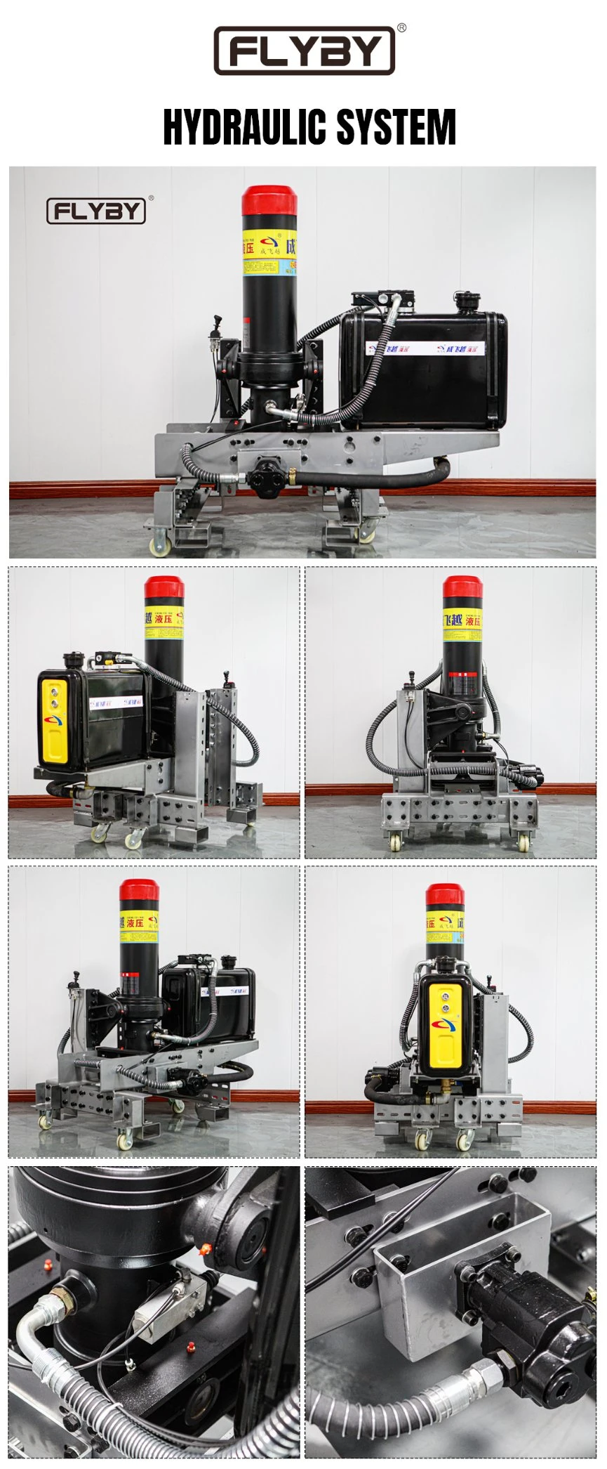 Dump Truck and Tipper Truck and Trailer Components of a Hydraulic Pneumatic Linear Actuator Hyva Type FC-Series