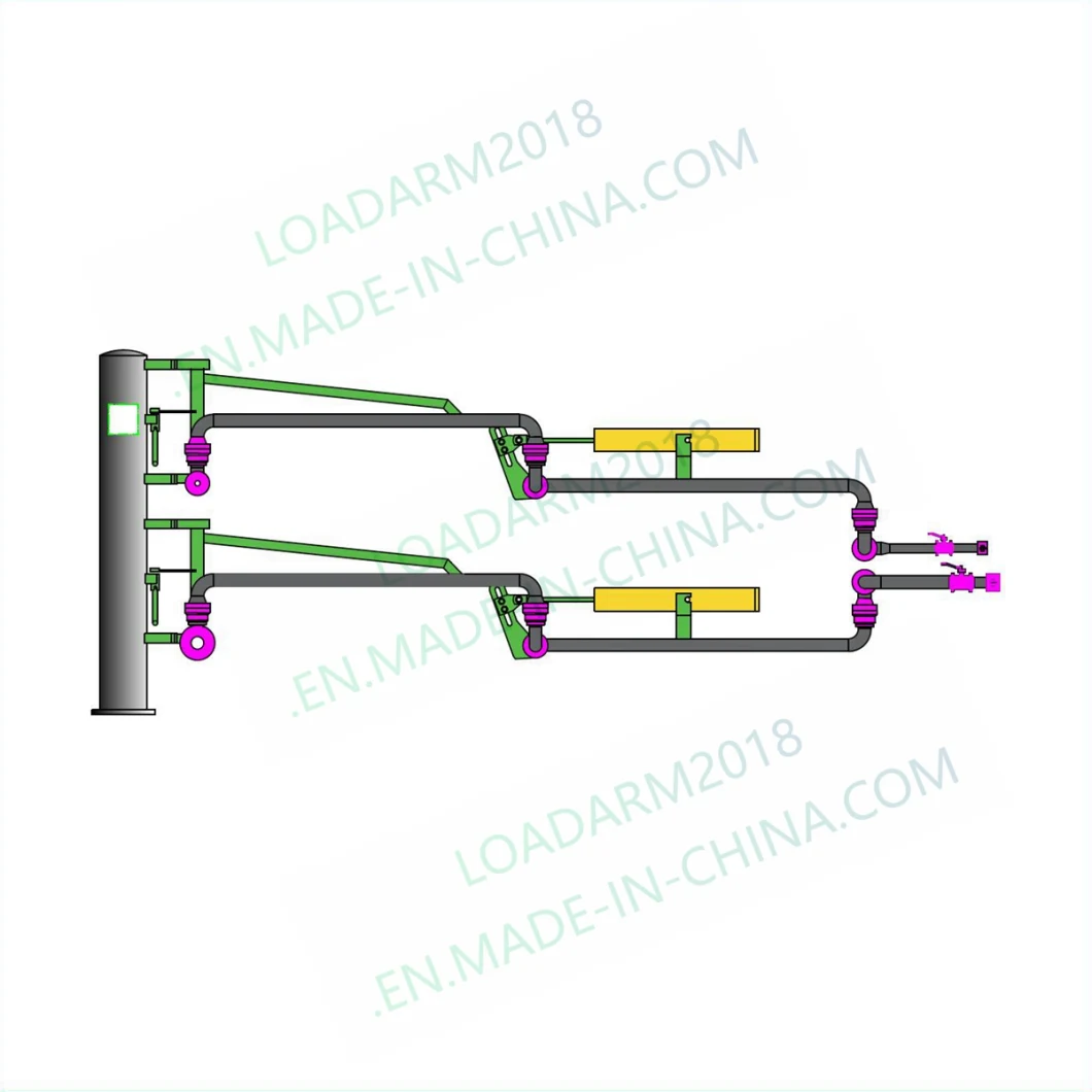 Fuel Oil Refined Diesel Aluminum Top and Bottom Truck Liquid Loading Arm for Movable Top Loading Skid-Mounted System